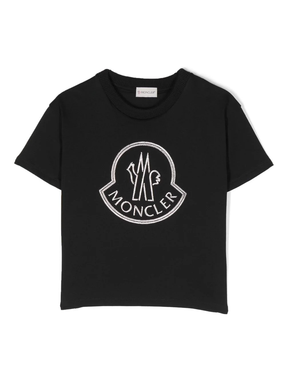 Black T-Shirt With Embroidered Logo